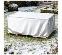AEFOUU Funda Mesa Exterior Impermeable 105x55x35cm/LxAnxAl Fundas Muebles Jardin Impermeable Cubre Mesa Exterior Resistente Anti Viento Anti UV Sofá Sillas Exteriores Funda para Muebles de Jardín