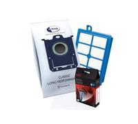AEG ASKVX8 Starter Kit para el aspirador con bolsa VX8, 4 Bolsas + Filtros, Blanco