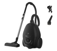 AEG Aspirador con Bolsa VX83-2EBR, Silencioso 64 dB, AllFloor Auto Boquilla para Todo Tipos De Suelos, HEPA Filtro Lavable, 12 m Radio de Acción, 3,5 L Capacidad, 750 W, Negro
