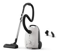 AEG Aspiradora de Trineo con Bolsa AB51C1SW, 750W, Filtro Lavable, 79dB, Capacidad 3,5 L, Radio de Acción 8,5m, Todo Suelo, Boquilla 2 en 1, Incluye 1 Bolsa, Blanco