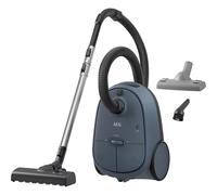 AEG Aspiradora de Trineo con Bolsa AB61C2DBS, 850W, Filtro HEPA, Capacidad 3,5 L, Radio de Acción 12m, Ruedas XL, Cepillo Parketto, Boquilla 3 en 1, Incluye 1 Bolsa, Azul