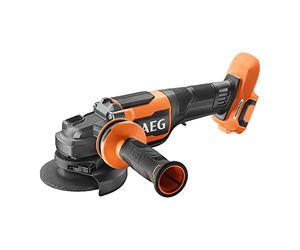 AEG BEWS18-115BLPX2-0 - Amoladora 115 mm 18 V BRUSHLESS "full security", 9000 rpm, mango antivibración, interruptor "hombre muerto", arranque progresivo, freno de disco (sin bat. ni cargador)