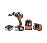 AEG BSB18C2BL-402TB - Taladro de percusión compacto (18 V, 2 baterías de 4 Ah, cargador, caja de almacenamiento)