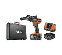 AEG BSB18C3BL- 402C - Taladro de percusión inalámbrico (18 V, 110 Nm, 2 velocidades, LED, viene en estuche con 2 baterías Pro High Demand 4,0 Ah