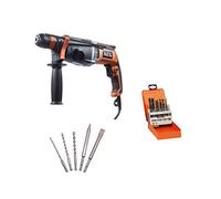 AEG KH28 SUPERXEK KIT4 - Perforador, perforador y cincelador (1010 W, sistema Fixtec, brocas 6, 8 y 10 y caja de taladros), mango adicional incluido