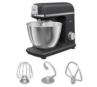 AEG KM5-1-4BPT - Robot de cocina Deli 5 Amasadora y Batidora con bol - 1200W, 6 velocidades, Bol 5 Litros, Luces LED, Múltiples Varillas, Negro