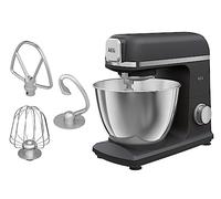 AEG KM5-1-4BPT - Robot de cocina Deli 5 Amasadora y Batidora con bol - 1200W, 6 velocidades, Bol 5 Litros, Luces LED, Múltiples Varillas, Negro