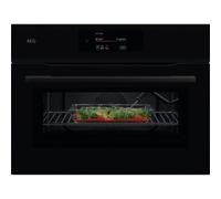AEG NKK8N721B Horno microondas Empotrable | Clase energética N/A | 45cm, CombiQuick, Sonda térmica, Negro