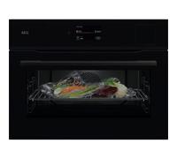 AEG NKP8S721B Horno microondas Empotrable | Clase energética A+ | 45cm, SteamPro/Steamify (Vapor 100%, 75%, 50%, 25% + sousvide), Sonda térmica, Negro