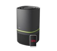 AEG APO50371DG Purificador de Aire, Filtro HEPA, Elimina 99,5% Bacterias, Capacidad hasta 41m2, 3 velocidades, Táctil, Control por voz, Sensores de partículas, Filtrado 4 etapas, Silencioso - Gris