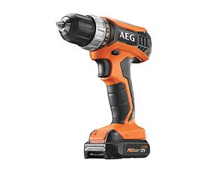 AEG - Taladro atornillador BS12G3LI-152C con batería de 1,5 Ah y cargador, 12 V, portabrocas de 10 mm, con maletín