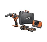 AEG - Taladro Percutor PRO18V Brushless - Modos Atornillado y Perforación - Se Entrega con 1 Batería, 2,0Ah, 1 Batería 4,0Ah, 1 Cargador y 1 Maletín - BSB18CBL-X02C