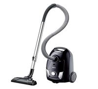 AEG VX4-1-EB Aspiradora de Trineo con Bolsa, 750W de Potencia, Indicador de Llenado, Radio de acción de 7.5m, Capacidad para 3,5 litros, 79dB de Ruido, Cepillos Suelos Duros y Parquet, Negro, Clase A