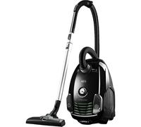 AEG VX6-2-ÖKOX Aspiradora de Trineo con Bolsa de Potencia, Ruedas 360º, Filtro Especial Alergias, Radio de acción de 9m, 74dB de Ruido, Ecológico, Cepillos Suelos Duros, Cepillo Parquet, 700W, Negro