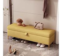 AEGCAOJH Banco de Almacenamiento, Banco otomano de Cuero sintético con Almacenamiento, Banco de Cama de Primera Calidad con Almacenamiento, Banco tapizado Moderno, Banco para Zapatos, Banco