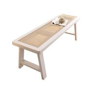 AEGCAOJH Banco de Entrada de Madera, Zapatero de Estilo rústico, Banco de Asiento Interior, Taburete y reposapiés para sofá, vestíbulo, Entrada, Pasillo, Comedor, Sala de Estar (Color: blan