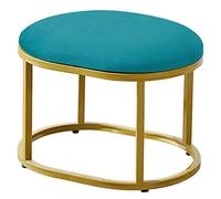 AEGCAOJH Banco Ovalado de Franela o Tejido técnico, otomano para Entrada, Dormitorio, Banco Largo y Comedor, reposapiés de Interior para Sala de Estar, Gris, 31,5 x 11,8 x 15 Pulgadas