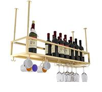 AEGCAOJH Bar Soporte para Copas de Vino Restaurante Techo Estante Decorativo Colgante Copas de champán Copas Estantes de exhibición Cocina casera Botella de Vino y Planta Estante de almacen