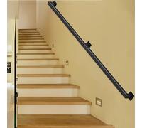 AEGCAOJH Barandilla de escaleras Barandillas Modernas para escaleras Interiores Barra de Soporte Antideslizante de Hierro Forjado de Metal, para Interiores y Exteriores, fácil de Instalar (