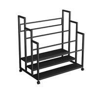 AEGCAOJH Carrito Grande Comercial para Esterilla de Yoga con Ruedas, Cesta de Metal para Sujetar Esterilla de Ejercicio en el Suelo, Organizador de Rodillos de Espuma para Gimnasio o estudi