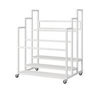 AEGCAOJH Carrito Grande Comercial para Esterilla de Yoga con Ruedas, Cesta de Metal para Sujetar Esterilla de Ejercicio en el Suelo, Organizador de Rodillos de Espuma para Gimnasio o estudi