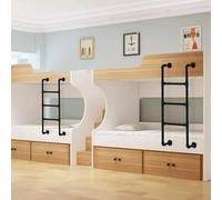 AEGCAOJH Escalera de Metal para literas con Dos Camas Individuales para Dormitorio Tipo Loft, Escalera de Mano para Cama Alta montada en la Pared, Escalera para Subir 49 "/ 51" / 55 "/ 65",