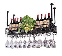 AEGCAOJH Estante de Almacenamiento de Vino de exhibición Vintage para Techo, Estante Colgante para Copas de Vino, Estante Flotante para Vino, estantes de exhibición para Almacenamiento de v