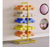 AEGCAOJH Estante de Almacenamiento para esterillas de Yoga, Estante Compacto para Toallas de Gimnasio para Guardar Rodillos de Espuma y Bandas de Ejercicio en el Gimnasio en casa - Soporte