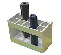 AEGCAOJH Estante de Madera para Esterilla de Yoga, Soporte Resistente con 10 Compartimentos, Organizador Grande para Guardar alfombras y Rodillos de Espuma, para Gimnasio o jardín de infanc