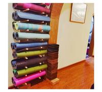 AEGCAOJH Estante de Pared de Madera para Esterilla de Yoga, Organizador de Almacenamiento de Rodillos de Espuma o colchonetas de Ejercicio, Expositor Comercial para Clases de Fitness, gimna