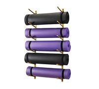 AEGCAOJH Estante de Pared para Esterilla de Yoga, Estante Organizador para Gimnasio en casa, Soporte de Pared de Metal de 6 Capas para Sala de Ejercicios, para Guardar esterillas de Yoga, b