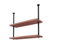 AEGCAOJH Estante de Techo para Copas de Vino, Estante Colgante Industrial de 2 Capas para Bar, Restaurante y Cocina, estantes flotantes suspendidos para Plantas y Flores (tamaño: 120 x 25 x
