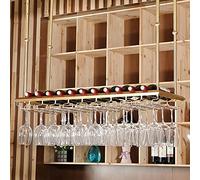 AEGCAOJH Estante Flotante para Vino, Estante de Pared para Barra de vinos, Estante Colgante para Vidrio, Soporte para Botellas montado en el Techo, Estante de exhibición para Almacenamiento