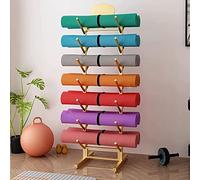 AEGCAOJH Estante para Esterilla de Yoga de 7 Niveles, Organizador de Almacenamiento de Equipos de Gimnasio para Entrenamiento Comercial, Soporte Grande para Esterilla de Yoga y patineta de