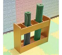 AEGCAOJH Estante para esterillas de Yoga, 5 Cajas de Madera, para Guardar esterillas de Yoga, Ideal para el hogar, guarderías, Estudios pequeños, Soporte Independiente para Rollos de Espuma