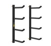 AEGCAOJH Estante para esterillas de Yoga, Organizador de esterillas de Yoga de Montaje en Pared, Soporte de Rodillo de Espuma de Acero Negro, Soporte de exhibición de esterillas de ejercici