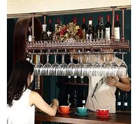 AEGCAOJH Estante para Vino de Techo, Soporte para Copas de Vino, Estante para Copas de Cocina, Estante para Copas de Vino, Estante para Botellas de Vino montado en la Pared, portavasos deba