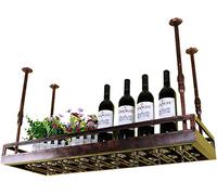 AEGCAOJH Estante para Vino montado en la Pared - Soporte para Copas de Vino Colgante, Estante Organizador de Almacenamiento de Estante de Pared, Estante de Metal para Copas de Vino, Estante