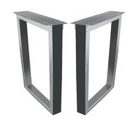AEGCAOJH Juego de 2 Patas de Acero para Mesa de Comedor, Altura Ajustable de 28" a 40", Patas de Escritorio para Muebles, Patas de Metal rectangulares con Almohadillas, fácil instalación, p