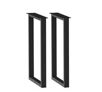 AEGCAOJH Juego de 2 Patas de Mesa de Metal, Patas de Escritorio de Hierro de Tubo Cuadrado de Alta Resistencia, Altura 6 "/9.8" / 17 "/ 24" / 28 "/ 39" Patas de Metal para Muebles de bricol