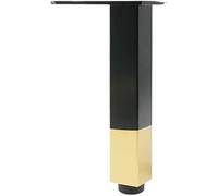 AEGCAOJH Juego de 4 Patas Ajustables para Muebles, Patas de Mesa de Metal Negro y Dorado con Almohadillas Antideslizantes para mesita de Noche, sofá, tocador, Cama, Patas de gabinete de 6 c