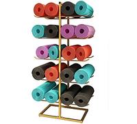 AEGCAOJH Organizador de esterillas de Yoga de Gran Capacidad para el Suelo, Estante de Almacenamiento con 5 Niveles de Rodillos de Espuma de Doble Cara para esterillas de Ejercicio, para gi