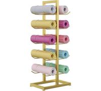 AEGCAOJH Organizador de esterillas de Yoga, Soporte de Almacenamiento de Rodillos de Espuma para Gimnasio en Garaje, Capacidad para 10/20 esterillas (no Incluye Esterilla de Yoga)