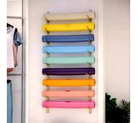 AEGCAOJH Organizador de Pared para esterillas de Yoga de Madera de 9 Niveles - Estante de Pared para Almacenamiento de esterillas de Ejercicio Multiusos - Almacenamiento de Rodillos de espu