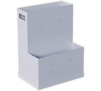 AEGCAOJH Paragüero Comercial Blanco, marrón y Dorado. Soporte Grande de Metal con Bandeja de Goteo para hoteles, Bancos y Clubes VIP. 35 x 24 x 46 cm (marrón).