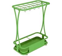 AEGCAOJH Paragüero Verde Comercial, Soporte metálico Independiente, para hoteles, cafeterías y escuelas, con Capacidad para 28 o 45 Paraguas, con Bandeja de Goteo (44 x 24 x 60 cm)