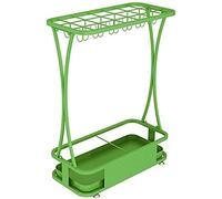 AEGCAOJH Paragüero Verde Comercial, Soporte metálico Independiente, para hoteles, cafeterías y escuelas, con Capacidad para 28 o 45 Paraguas, con Bandeja de Goteo (44 x 24 x 60 cm)