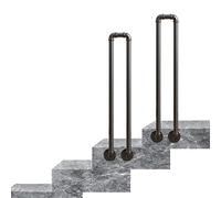 AEGCAOJH Pasamanos de transición en Forma de U para escalones de hormigón o escaleras de Madera, Barra de Soporte de barandilla de Escalera de Hierro Forjado, pasamanos de Seguridad para po