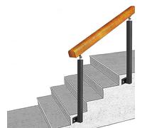 AEGCAOJH Pasamanos de transición para escaleras Interiores, escalones Exteriores, se Adapta a barandillas de escaleras de 1 a 4 escalones, pasamanos de Pared de Madera Maciza, pasamanos de