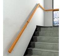 AEGCAOJH Pasamanos Moderno para escaleras Interiores, barandilla de Escalera de Madera de 1 pies a 15 pies con Soportes de Acero Inoxidable Barandillas de Escalera Soporte de Pared Loft Esc